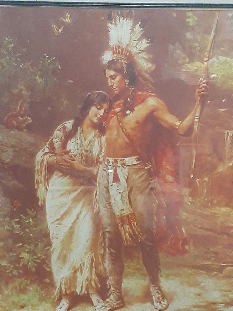 Indian Warrior With Wife 