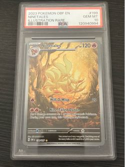 Ninetails illustration rare Obsidian Flames