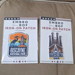 2 iron on patches