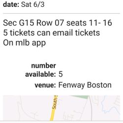 Red Sox Tampa Bay Tickets 6/3