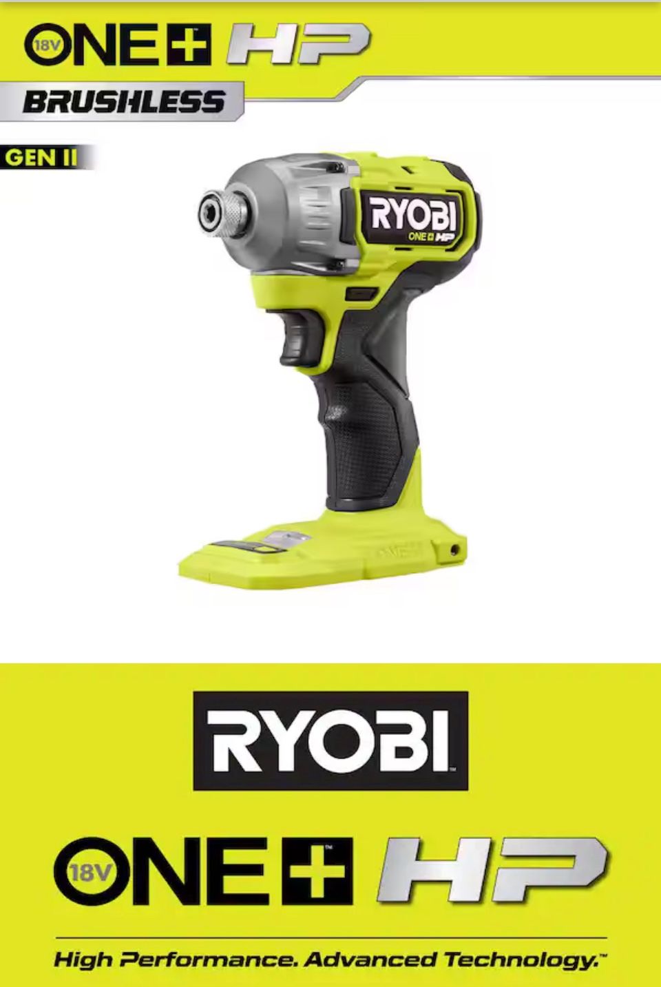 ONE+ HP 18V Brushless Cordless 4-Mode Impact Driver Battery And Charger