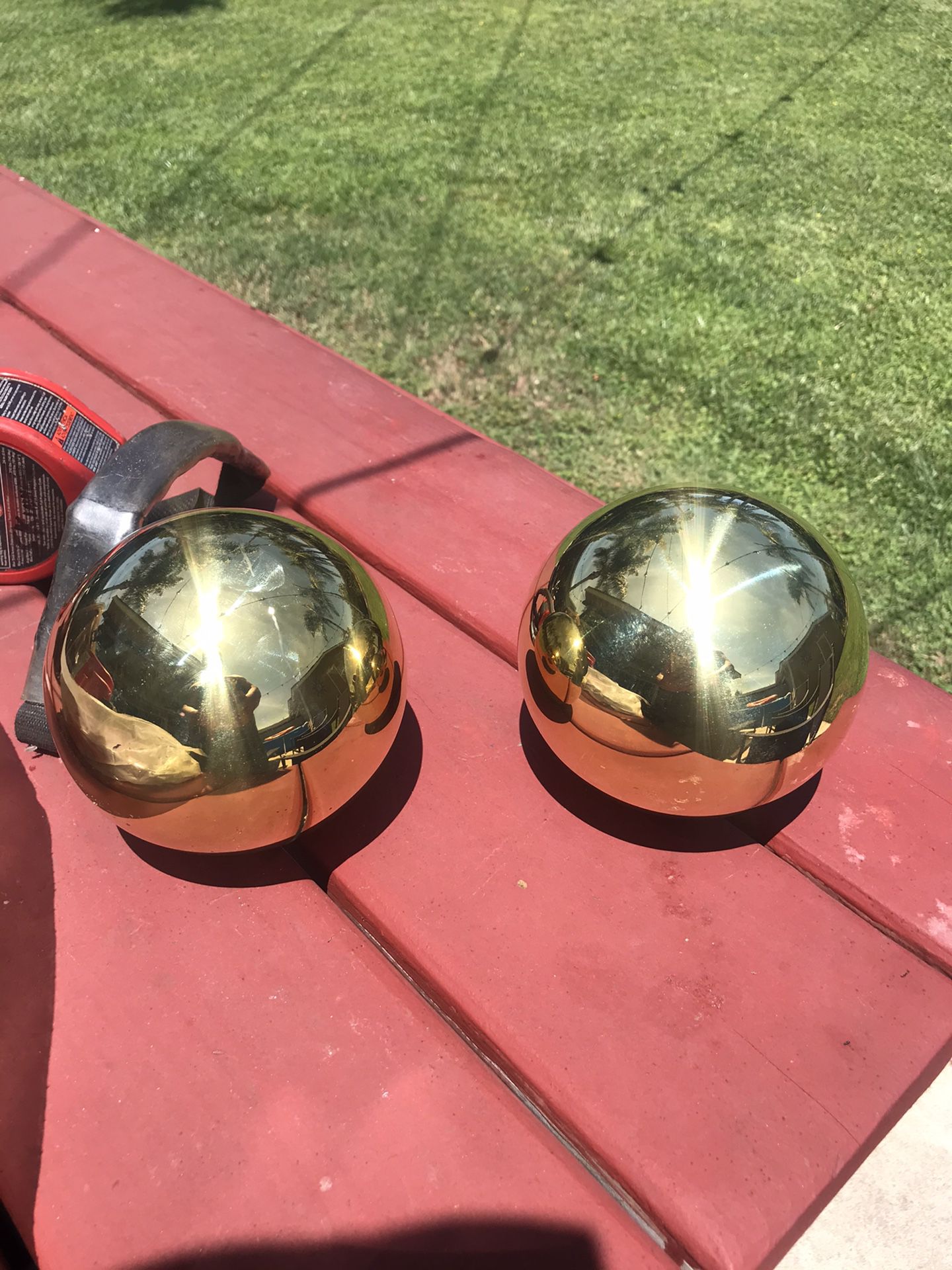 Brass ornamental balls