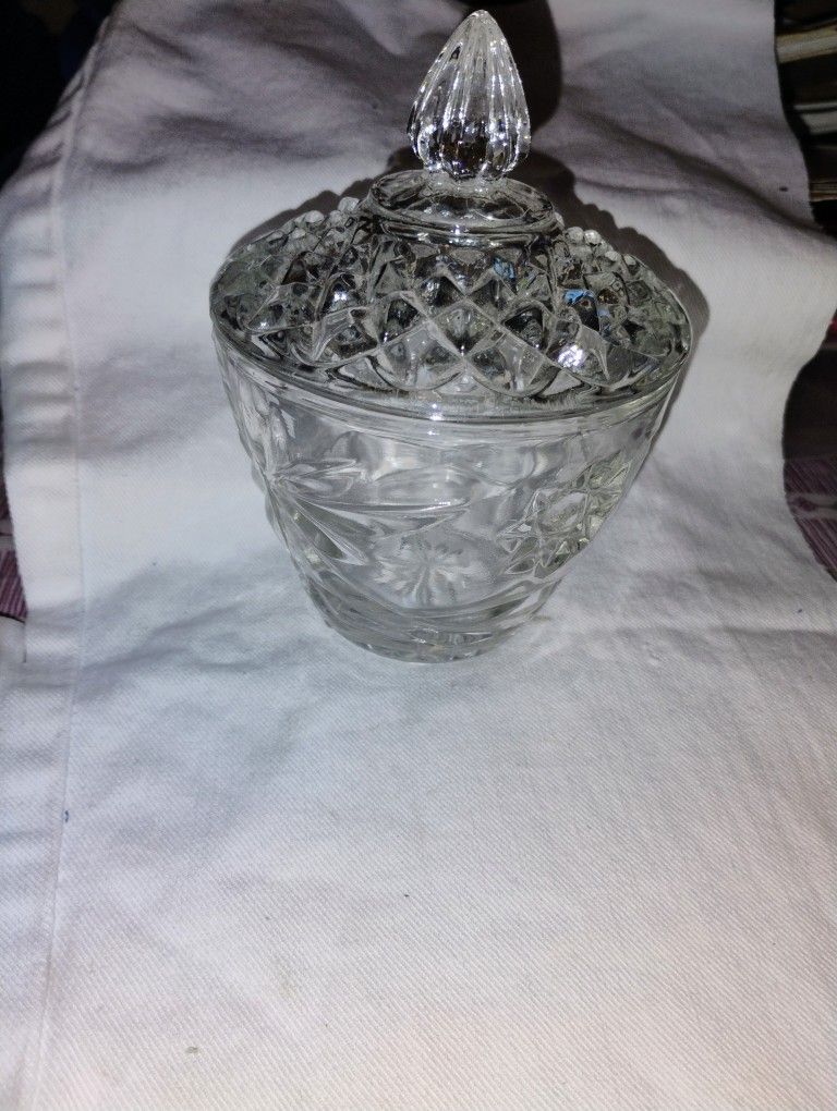 CRYSTAL ITEMS TO PICK HOLDER CANDIDATES BASE SUGAR BOWL ASHLEY