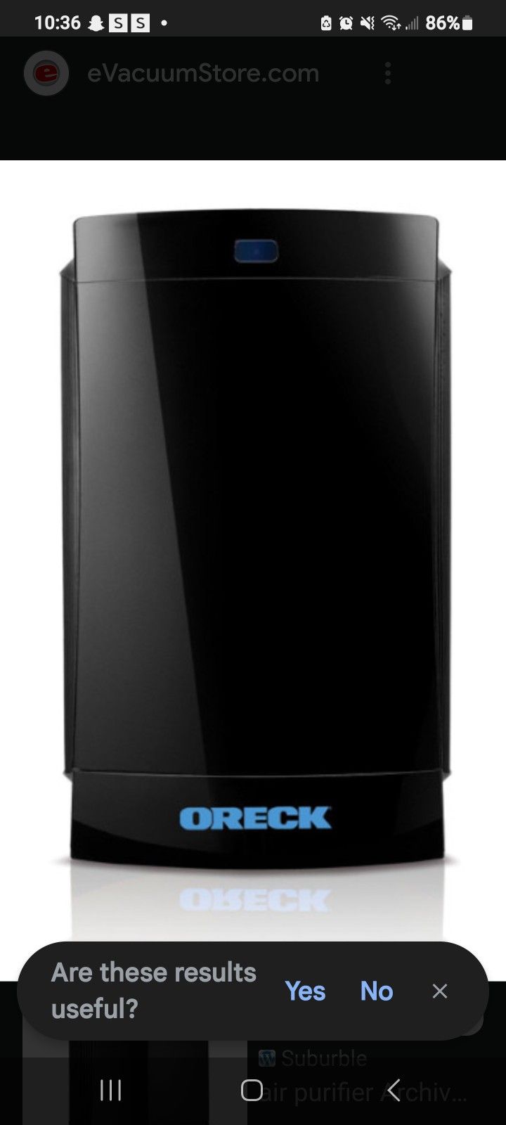 Oreck Dual Max Air Purifier