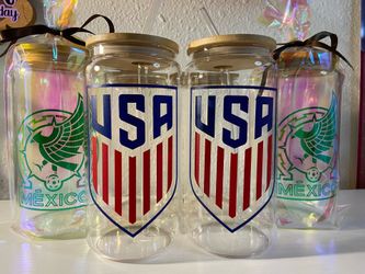 USA glass cans