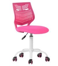 Homy Casa Favorsa Ergonomic Study Chair with Skeleton Backrest, Dark Rose, Open Box