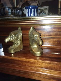 Brass Federal Eagle bookends vintage