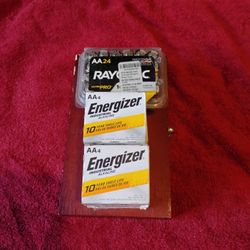 Energizer And Rayovac AA Batteries 