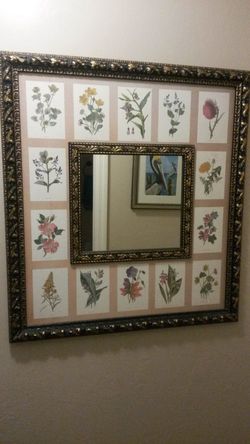 Nice picture w a mirror in the center