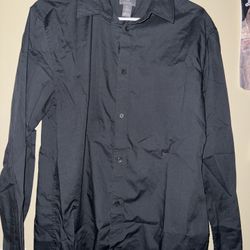 Black Button up Dress Shirt 