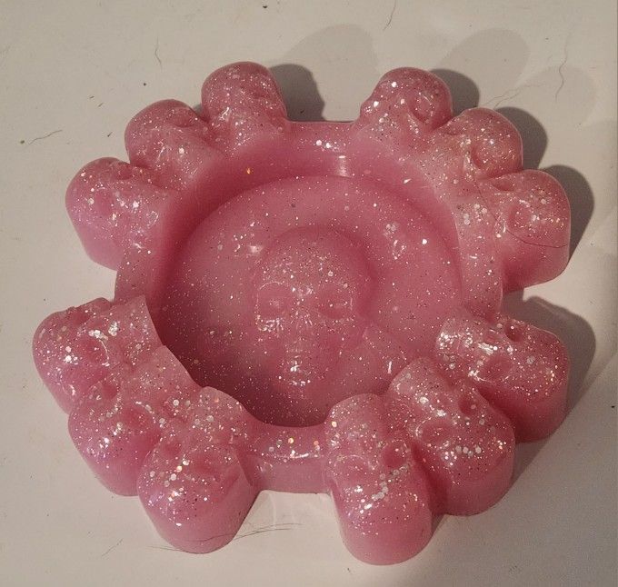 Barbie Pink Sparkly Skull Ashtray