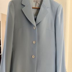 Women's Blazer Skirt Suit - Light Blue, Excellent Condition, Dry Cleaned and Ready to Enjoy