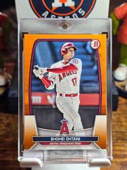 Shohei Ohtani 2023 Bowman Orange # /25 Los Angeles Angels #51 SSP