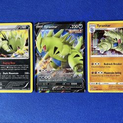 Pokémon Tyranitar 3 Card Set - Holo Rare Pokémon Cards - All Near Mint