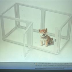 NEW Dog Playpen. Clear Acrylic Plastic Playpen/Indoor, for Puppy Cat Rabbit Ferret Transparent Pet Pen, Easy Assemble Crate Kennel Cage Enclosure 