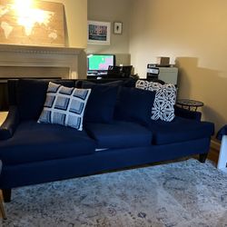 Henredon Dock Feather High End Sofa, Two Matching Chairs And A Bench 