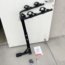 New in Box $55 Tilt Folding 2-Bike Hitch Mount Rack Bicycle Carrier for 2” Hitch w/ Straps 70 lbs Max 