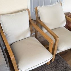 Modern neutral Accent Chairs X2