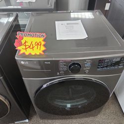 7.4 Cu Ft Ultra Large Capacity Smart Front Loader Energy Star Electric Dryer With Sensor Dry & Steam Technology 