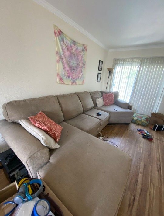 Ashley Grey Snuggler Sectional Couch