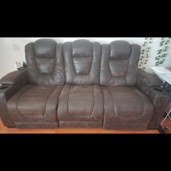 3 Piece Leather Reclining Couches