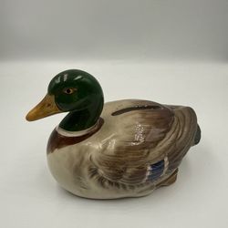 Rare vintage Otagiri 1981 Mallard Duck Coin Bank