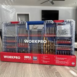 WORKPRO 150-Piece Drill Bit Set - Complete Tool Kit (New)