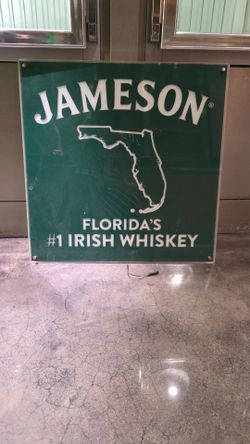 Jameson light up metal bar sign liquor store