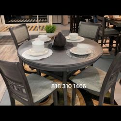 Grey 5-pc Round Dining Table Set On Sale 💥💥only $349