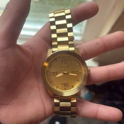 Gold Nixon Men’s Watch  Take Charge The Corporal 100m Stainless Steel Japan Movement 17a