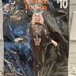 Skeleton Pancho Halloween Costume 