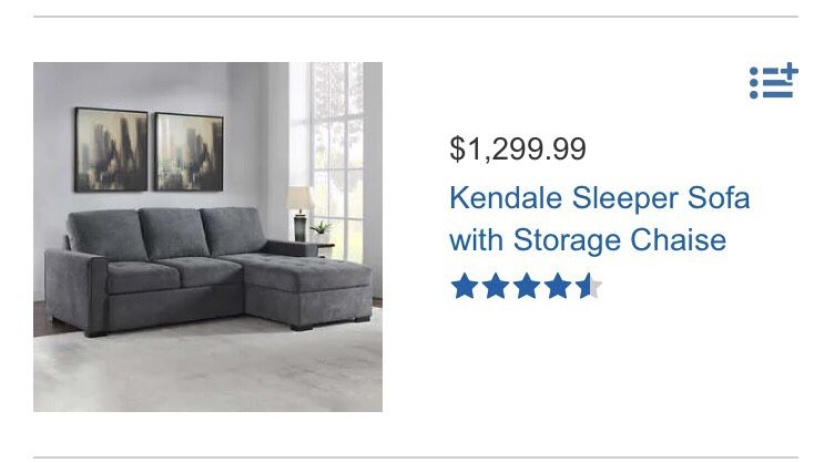 Kendale Sleeper Sofa With A Storage Chase