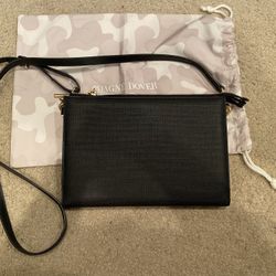 Dagne Dover Essentials Black Clutch Wallet w/ Removable Crossbody Strap-Perfect Condition
