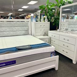 Crazy Deal Now🚨Beautiful White 5pc Bedroom Furniture Set On Sale $799 (Huge Savings)