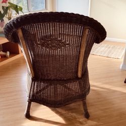 Weathered Wicker Pier I Comfy Chair