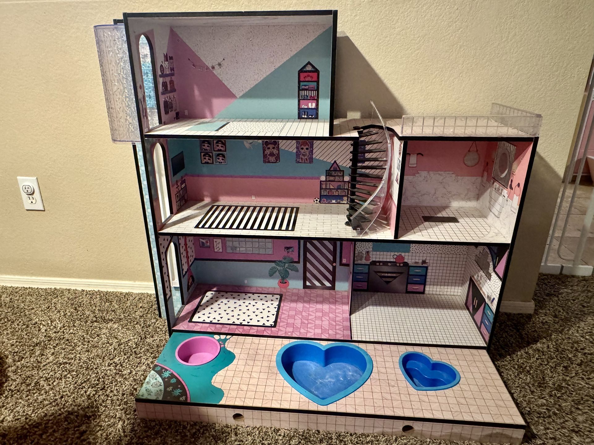 LOL Surprise Dolls 3 Story Wooden House