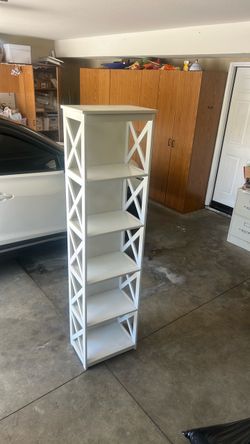 Used white shelves