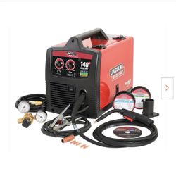 incoln Electric 140 Amp Weld Pak 140 HD MIG Wire Feed Welder with Magnum 100L Gun, Sample spools of MIG Wire and Flux Wire, 115V 2.3k (440)