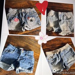 Justice Youth Size Denim Shorts, Each $8