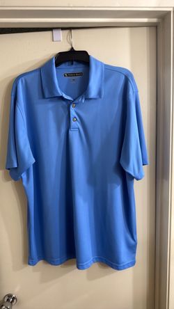 Men’s XL Pebble Beach brand golf shirt. Lt blue