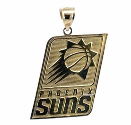 Men’s 10k Yellow Gold Medium 1.75” Inch Phoenix Suns Pendant For Necklace GP3123098
