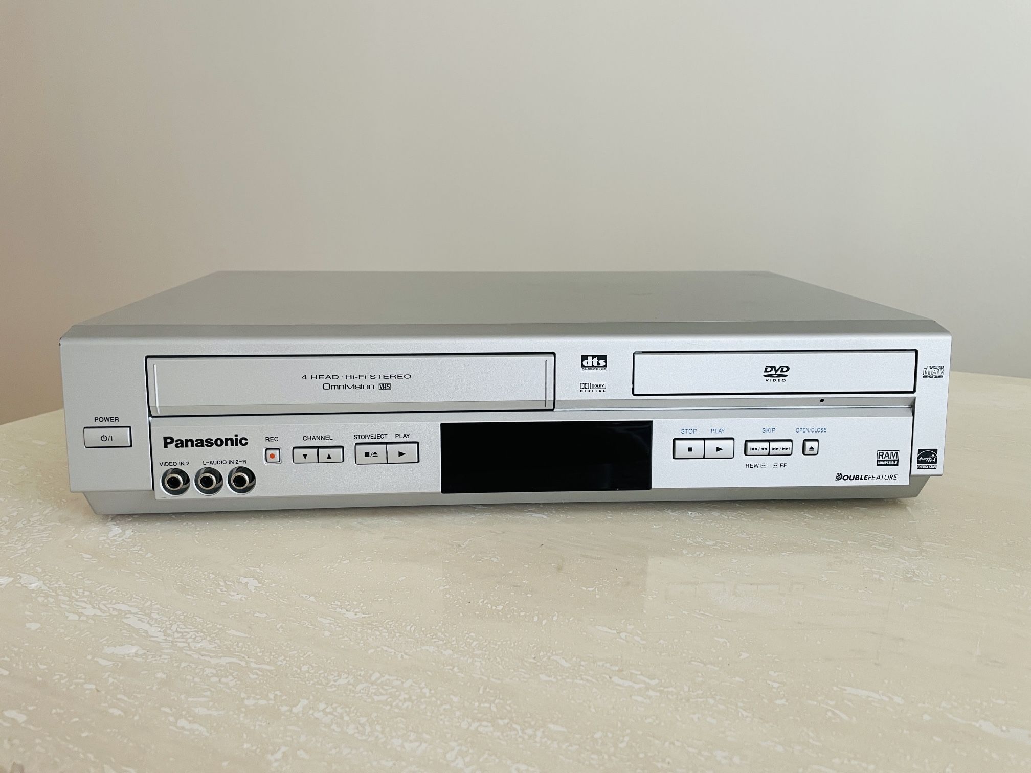 Panasonic PV-D4734S DVD VCR VHS 4-Head Hi-Fi Combo Player No Remote Tested Works