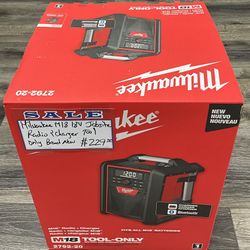 Milwaukee M18 18V Jobsite Radio & Charger Tool Only Brand New 