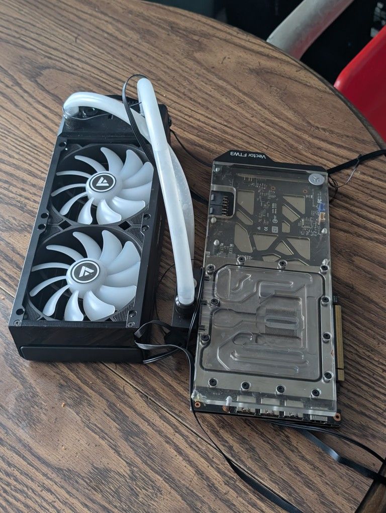 water-cooled EVGA RTX 3070 FTW3
