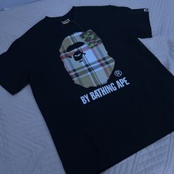 L Burberry bape T shirt