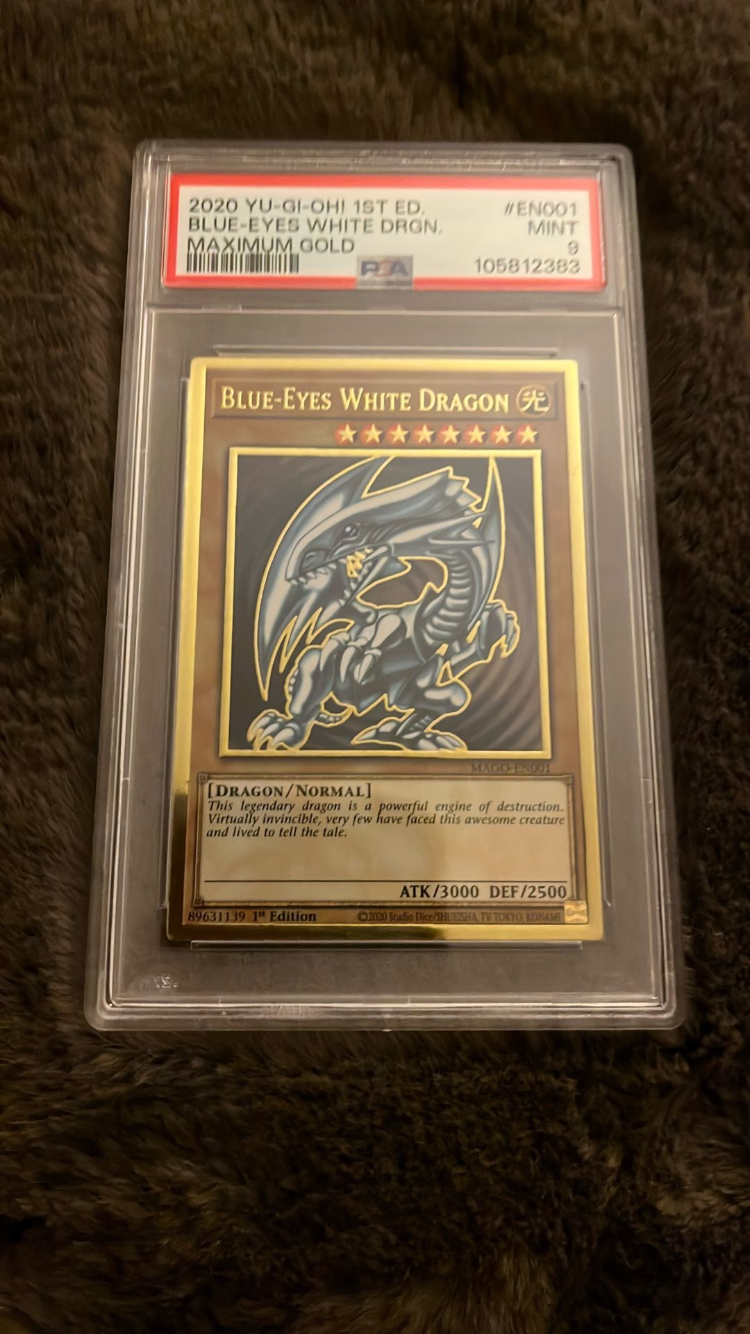 2020 Maximum Gold Blue Eyes White Dragon PSA9 1st Edition