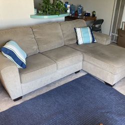 Beige Ashley HomeStores 104” 2pc Patola Park Sectional Sofa with RAF Chaise