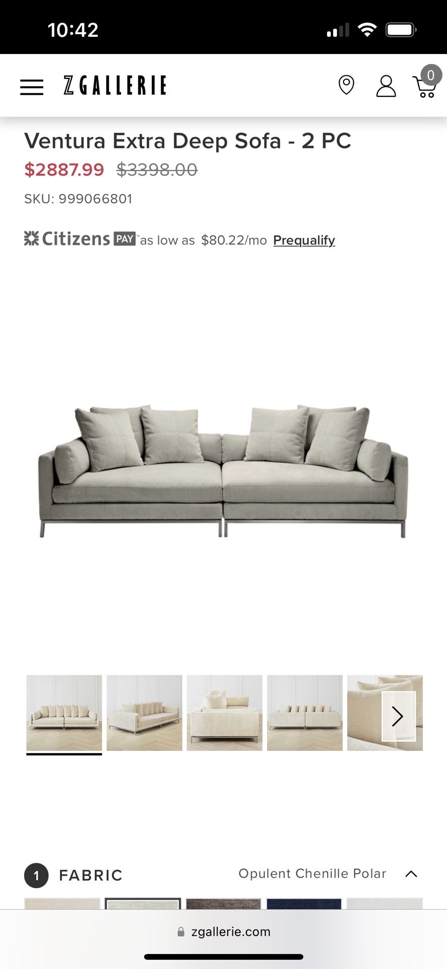 Z Gallerie Ventura Deep Sofa Couch 2 PC for Sale in San Jose, CA OfferUp