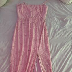 Winsor Pink Long Dress,size M 