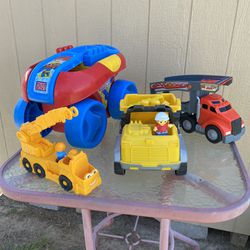 Toy Trucks And Wagon With Megablocks
